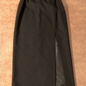 Petite Black Evening Skirt with slit